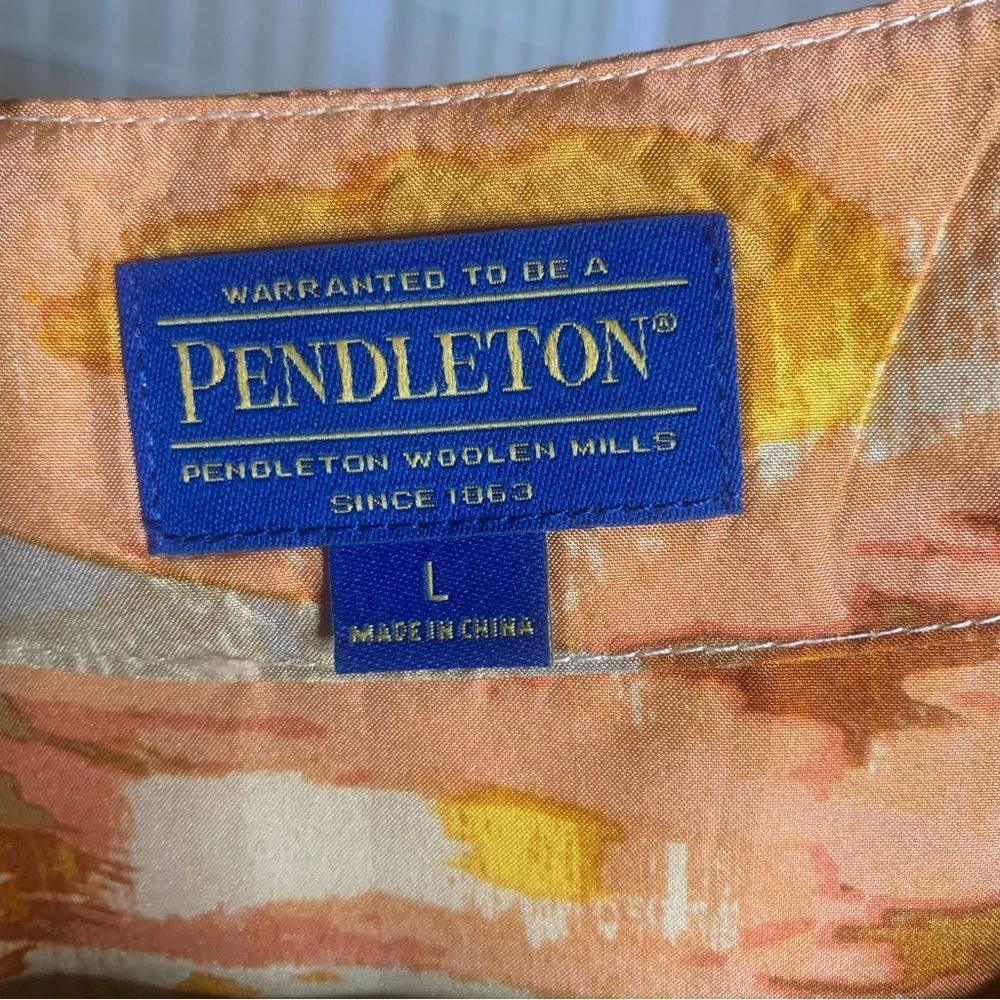Pendleton Button Down Shacket Watercolor Silk Siz… - image 2